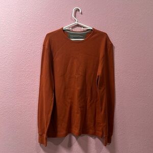 BANANA REPUBLIC Men’s Orange Waffle Knit Sweater Size L
